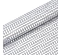 OLYCRAFT 1 m x 1,4 m tela cuadrada de tul con lentejuelas de metal plateado con espejo de discoteca para fiestas de discoteca para coser hacer vestidos, decoración para fiestas