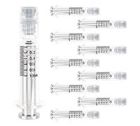 OLYCRAFT 10 piezas 1ML Jeringa de Vidrio Borosilicato Jeringa Luer Lock Resistente al Calor sin Aguja Jeringas Dispensadoras de Vidrio Reutilizables para Industria o Laboratorio Líquidos Pegamento