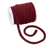OLYCRAFT 11 Yards 8mm Red Velvet Cord String Soft Velvet Ribbon Velvet Round Choker Cord Velvet Craft Thread Cord Trim with Spool for Choker Necklace Jewelry Making Sewing Accessories