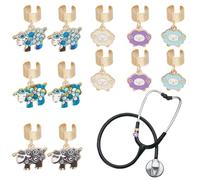 OLYCRAFT 12 piezas estetoscopio colgante ID placa colgante estetoscopio accesorios para médicos enfermeras