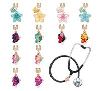 OLYCRAFT 12 piezas estetoscopio colgante identificación placa colgante estetoscopio encantos accesorios para médicos enfermeras