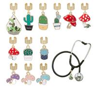 OLYCRAFT 12 piezas estetoscopio colgante identificación placa colgante estetoscopio encantos accesorios para médicos enfermeras