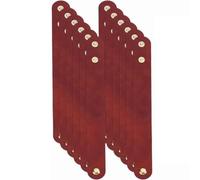 OLYCRAFT 12 pulseras de piel blanca de 22 cm, pulseras de piel auténtica ajustables de 2,5 cm de ancho, pulseras de piel de vacuno para la creación de joyas artesanales