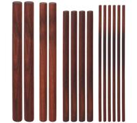 OLYCRAFT 14 Uds Varillas de Nogal Palos de Madera de 4.5/9.8/11.8/15mm de Diámetro Palos Redondos Sin Terminar de 20/18.8cm de Largo Bloques de Talla de Madera Palos Redondos de Madera