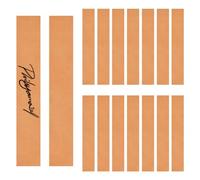 OLYCRAFT 16 marcapáginas de cuero para manualidades, tira de cuero, marcapáginas en blanco de 6.9 x 1.2 pulgadas, marcadores de página rectangulares de cuero genuino para oficina, profesores,