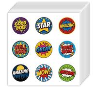 OLYCRAFT 180Piezas Motivational Calcomanías (20 Hojas) 25mm Recompensa Text Autoadhesiva Scrapbooking Etiquetas Tcadaer Supplies con "Good Job" "Awesome" "Star" para Praese Team Members