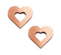 OLYCRAFT 2 fertilizantes para flores en forma de corazón, alternativa para flores frescas, 19,5 x 17,5 x 5 mm, colgante de conexión de latón, mantiene el jarrón de agua limpia y transparente