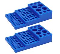 OLYCRAFT 2 Pack Tubo de ensayo multifuncional Rack botella de 3 niveles Tubo de ensayo trapezoidal Tubos centrífugos organizador soporte laboratorio Tubos centrífugos experimentos científicos