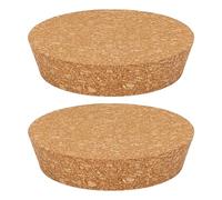 OLYCRAFT 2 tapones de corcho grandes de 10 a 11,5 cm, tapas de madera para botellas, tapones de corcho cónicos de madera, tapones cónicos de madera, tapones para botellas de vino, tapones de tarro de