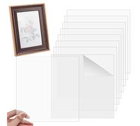 OLYCRAFT 20 Hojas de Plexiglás Transparente 12.7x17.7cm Panel Rectangular Perspex 0.5mm Espesor Placa Acrílica Transparente PMMA Silce Plástico a Prueba de Humedad para Marcos de Fotos DIY Arte