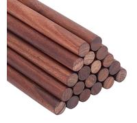 OLYCRAFT 20 Pieza de Varillas de Madera de Nogal de 14.9cm de Largo Palitos de Madera de Nogal de 10mm Bloques de Tallado de Madera Sin Terminar Palitos de Madera Marrón Coco