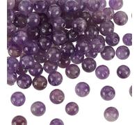 OLYCRAFT 244~276 cuentas naturales de 6mm de amatista natural de 6mm de 4 hilos de cuentas sueltas redondas de piedras preciosas preciosas naturales para pulseras y accesorios de joyería