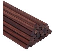 OLYCRAFT 30 palillos de madera de nogal 15 cm largos palillos redondos de madera de nogal 6 mm baguette artesanías baguette redondas, artesanía y trabajo de accesorios hechos a mano