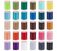 OLYCRAFT 30 Rollo Cordón de Poliéster Encerado 1mm Hilo Encerado para Coser Trenzado Hilo de Costura Hilo de Cera para Hacer Pulseras Collares Fabricación de Joyas Suministros de Macramé