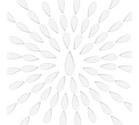 OLYCRAFT 300 pieza de Espejos Artesanales En Forma de Lágrima Azulejos de Mosaico de 4.5x12mm Azulejos de Mosaico En Forma de Lágrima Autoadhesivos Mini Azulejos de Espejo de Vidrio