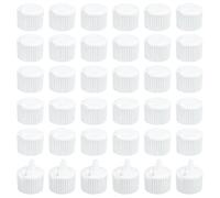 OLYCRAFT 36 Tapas Dispensadoras Abatibles 24/410 Blancas de Plástico Reutilizables para Champú, Hidratante y Botellas Dispensadoras
