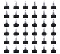OLYCRAFT 36 tapones para botella de apriete negro y natural, tapas de repuesto para botellas de pegamento, botellas dispensadoras de tapas - 24mm Diámetro interior
