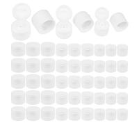 OLYCRAFT 48 tapas de repuesto de 3 tamaños para botellas de presión de diámetro interior de 16,5/18/22 mm, tapas de plástico blanco abatibles, tapas de repuesto de plástico reutilizables a rayas con