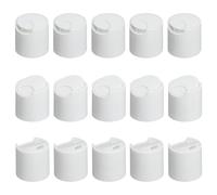 OLYCRAFT 50 tapones de disco de plástico blanco 28/410 tapones de disco de repuesto para botellas de 27 mm, diámetro interior, tapón roscado de plástico, botellas cosméticas recargables