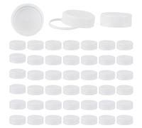 OLYCRAFT 50Pcs Tapas de Botellas de Plástico Tapas A Rosca Blancas 38/410 Diámetro Interior Botella Tapas para Jarra Tapas de plástico blancas con precinto para Botellas de Zumo Tapas Dispensadoras