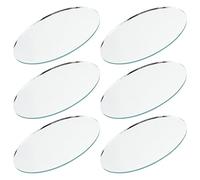 OLYCRAFT 6 piezas mini espejo ovalado de vidrio 3 mm pequeño espejo ovalado de vidrio para manualidades y figuras de exhibición