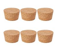 OLYCRAFT 6 tapones de corcho natural de 54 ~ 63 mm - Tapones de corcho natural de madera blanda de 34 mm de grosor - Tapón de repuesto para botella - Tapón de corcho cónico para producción de vino