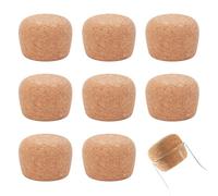 OLYCRAFT 8 tapones de corcho de madera de 31 a 37 mm, tapones de corcho cónicos de madera, tapas de corcho de madera, tapones de repuesto para botellas de boca ancha, accesorios de botellas de vidrio