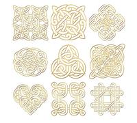 OLYCRAFT 9 calcomanías temáticas de religión de 4x4 cm calcomanías autoadhesivas doradas calcomanías doradas de metal para álbumes de recortes manualidades decoración de teléfono 9 unidades