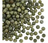 OLYCRAFT acerca de200pcs unidades 8mm Cuentas de Jade Natural de Taiwán Cuentas de Jaspe Natural Cuentas de Piedras Preciosas Sueltas para Pulsera Fabricación de Joyas - Agujero de 1.5 mm