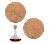 OLYCRAFT BurlyWood - Tapón de bola de corcho de madera de 8 cm para decantador de vino, jarra de repuesto para botella de vino Burlywood, tapón esférico para botella de vino de boca ancha, accesorios
