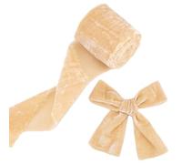 OLYCRAFT Cinta de terciopelo tipo mocasín de 2,7 m de ancho, borde sin procesar, de seda rústica para ramo de regalos, decoración, manualidades, lazos para el pelo, (OCOR-WH0078-91A-02-EU13)