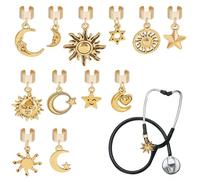 OLYCRAFT Dijes de estetoscopio de resina para estetoscopios, colgante de identificación, etiqueta de nombre, estetoscopio, accesorios para médico, enfermera, asistente médico, Metal no precioso