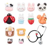 OLYCRAFT Dijes de resina para estetoscopio, colgante de identificación, etiqueta de nombre, estetoscopio, accesorios para médicos, enfermeras, asistentes médicos, esmaltado