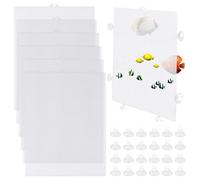 OLYCRAFT Divisor de pecera de 33,5 x 26 cm, divisor de acuario con 24 ventosas, bandeja inferior de filtro de acuario blanco, separador de pecera, separador de peceras para la cría mixta de peceras
