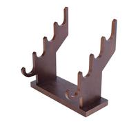 OLYCRAFT Elevadores de exhibición de varita marrón de 4 niveles, 12 x 6 x 15,7 cm, soporte de exhibición de varita mágica, soporte de varita de mago, soporte de varita de mago, soporte de varita de