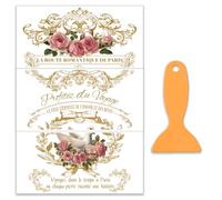 OLYCRAFT Juego de 3 adhesivos para muebles y manualidades, 30 x 15 cm, con diseño retro para muebles, calcomanías de transferencia para muebles, calcomanías de transferencia para muebles