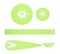 OLYCRAFT Juego de 5 reglas de mesa de acrílico para modelos de área de Wargame Kit de reglas de juego de acrílico para accesorios de juego en miniatura de estrategia de mesa