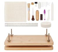 OLYCRAFT Kits de encuadernación con libros de madera, herramientas de prensado y hilo de aguja