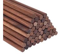 OLYCRAFT - Varillas de fijación (50 unidades, 0,8 x 15 cm, varillas de madera de nogal natural, varillas redondas, brutas, bloques para material de construcción, suministros artesanales, bricolaje