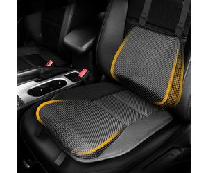 OLYDON Cojín de espuma viscoelástica para asiento de coche con almohada de apoyo lumbar, malla transpirable, fácil instalación y diseño antideslizante, cojines de asiento de coche para conducir para