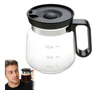 OLYGEE 16 Oz Coffee Pot Mug, Mug Looks Like a Coffee Pot, Mini Heatproof Large Capacity Clear Cup with Travel Lid for Hot Teas, Hot Chocolate, Office Desk Gift