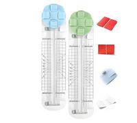 OLYGEE 4 in 1 Multi-Function Paper Trimmer, 4 in 1 Paper Cutter, with Straight, Wavy, Perforation and Crease Blade, for A4/Photo/Card, for Daily Manual and Office Use (2pcs*C)