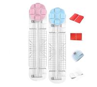 OLYGEE 4 in 1 Multi-Function Paper Trimmer, 4 in 1 Paper Cutter, with Straight, Wavy, Perforation and Crease Blade, for A4/Photo/Card, for Daily Manual and Office Use (2pcs*F)