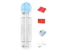 OLYGEE 4 in 1 Multi-Function Paper Trimmer, 4 in 1 Paper Cutter, with Straight, Wavy, Perforation and Crease Blade, for A4/Photo/Card, for Daily Manual and Office Use (Blue)