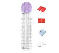OLYGEE 4 in 1 Multi-Function Paper Trimmer, 4 in 1 Paper Cutter, with Straight, Wavy, Perforation and Crease Blade, for A4/Photo/Card, for Daily Manual and Office Use (Purple)
