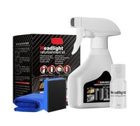 OLYGEE Ceramic Headlight Restoration Kit-Headlight Fluid Multifunctional for Automotive Trucks RVs Motorcycles Foggy Yellowing Oxidation Brings Headlights Back to Like New Condition (2pcs)