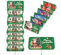 OLYGEE Christmas Money Holders-Christmas Cash Gift Envelopes Money Holder with 10 Slots for Cash for Men Women Girls Boys, Surprise Money Envelopes (F,8PCS)