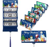 OLYGEE Christmas Money Holders-Christmas Cash Gift Envelopes Money Holder with 10 Slots for Cash for Men Women Girls Boys, Surprise Money Envelopes (B,3PCS)