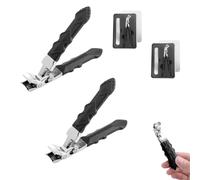 Olygee Clipmaster, Clipmaster Pro Nail Clippers, Clipmaster Pro Toenail Clippers, Long Handle with Wide Opening Clip Master Pro Toenail Clipper (2*B)