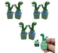 OLYGEE Croaking Frog Keychain, Rechargeable Frog Keychain with Sound and LED Lights, USB-C Fidget Toy with Keyboard Clicker Shape for Adults Teens (#A,6PCS)